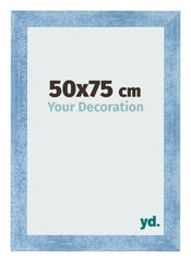 Cornice 50x75cm Blu Acceso Spazzato MDF Pisa Davanti Dimensione | Yourdecoration.it