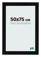 Cornice 50x75cm Nero Argento Lucido MDF Pisa Davanti Dimensione | Yourdecoration.it