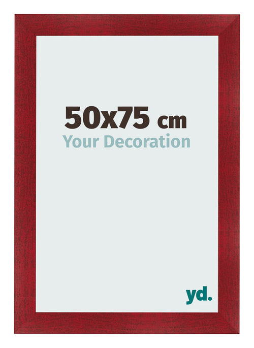 Cornice 50x75cm Vino Rosso Spazzato MDF Pisa Davanti Dimensione | Yourdecoration.it