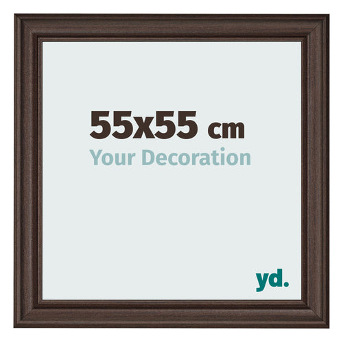 Cornice 55x55cm Quercia Scura MDF Lazio Davanti Dimensione | Yourdecoration.it