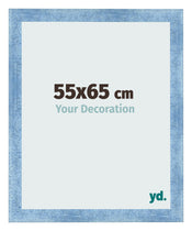 Cornice 55x65cm Blu Acceso Spazzato MDF Pisa Davanti Dimensione | Yourdecoration.it