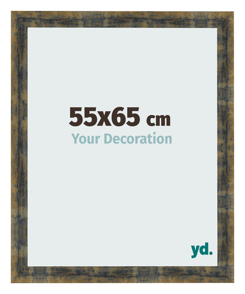 Cornice 55x65cm Blu Oro Fondente MDF Pisa Davanti Dimensione | Yourdecoration.it