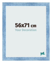 Cornice 56x71cm Blu Acceso Spazzato MDF Pisa Davanti Dimensione | Yourdecoration.it