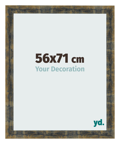 Cornice 56x71cm Blu Oro Fondente MDF Pisa Davanti Dimensione | Yourdecoration.it