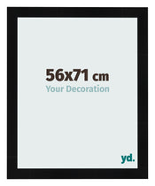 Cornice 56x71cm Nero Argento Lucido MDF Pisa Davanti Dimensione | Yourdecoration.it