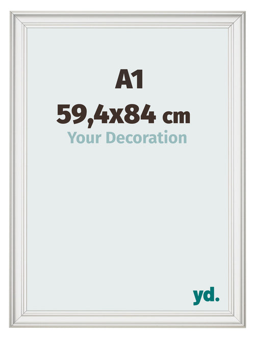 Cornice 59 4x84cm A1 Bianco Spazzato MDF Lazio Davanti Dimensione | Yourdecoration.it