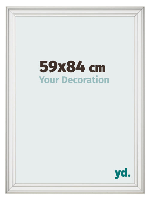 Cornice 59x84cm Bianco Spazzato MDF Lazio Davanti Dimensione | Yourdecoration.it