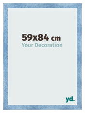 Cornice 59x84cm Blu Acceso Spazzato MDF Pisa Davanti Dimensione | Yourdecoration.it