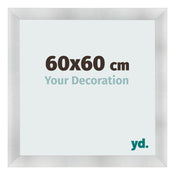 Cornice 60x60cm Alluminio Spazzolato MDF Pisa Davanti Dimensione | Yourdecoration.it