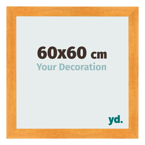 Cornice 60x60cm Arancione MDF Pisa Davanti Dimensione | Yourdecoration.it