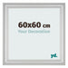 Cornice 60x60cm Argento Opaco MDF Lazio Davanti Dimensione | Yourdecoration.it