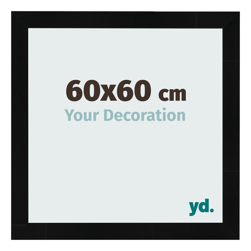 Cornice 60x60cm Nero Argento Lucido MDF Pisa Davanti Dimensione | Yourdecoration.it