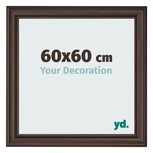 Cornice 60x60cm Quercia Scura MDF Lazio Davanti Dimensione | Yourdecoration.it