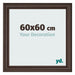 Cornice 60x60cm Quercia Scura MDF Lazio Davanti Dimensione | Yourdecoration.it