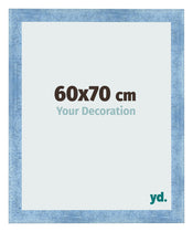 Cornice 60x70cm Blu Acceso Spazzato MDF Pisa Davanti Dimensione | Yourdecoration.it