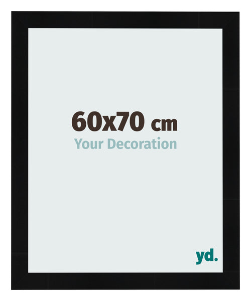 Cornice 60x70cm Nero Argento Lucido MDF Pisa Davanti Dimensione | Yourdecoration.it