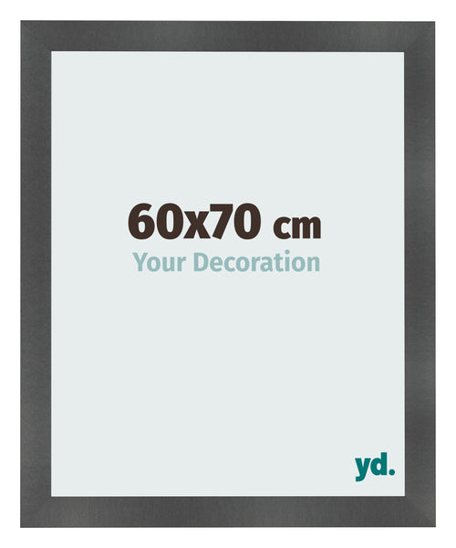 Cornice 60x70cm Nero Argento Lucido MDF Pisa Davanti Dimensione | Yourdecoration.it