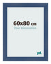 Cornice 60x80cm Blu Scuro Spazzato MDF Pisa Davanti Dimensione | Yourdecoration.it