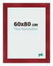 Cornice 60x80cm Vino Rosso Spazzato MDF Pisa Davanti Dimensione | Yourdecoration.it