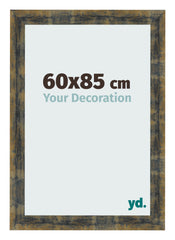 Cornice 60x85cm Blu Oro Fondente MDF Pisa Davanti Dimensione | Yourdecoration.it