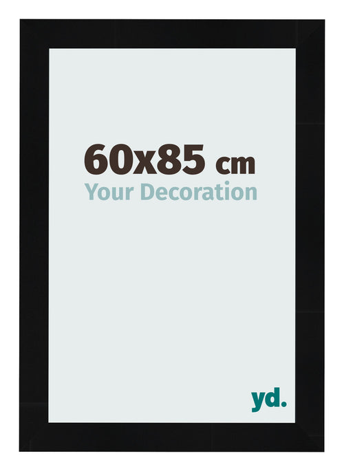 Cornice 60x85cm Nero Argento Lucido MDF Pisa Davanti Dimensione | Yourdecoration.it