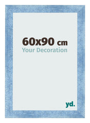Cornice 60x90cm Blu Acceso Spazzato MDF Pisa Davanti Dimensione | Yourdecoration.it