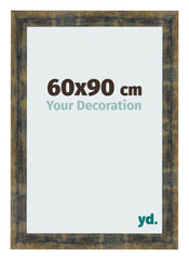 Cornice 60x90cm Blu Oro Fondente MDF Pisa Davanti Dimensione | Yourdecoration.it