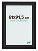 Cornice 61x91 5cm Grana Di Legno Nero MDF Lazio Davanti Dimensione | Yourdecoration.it