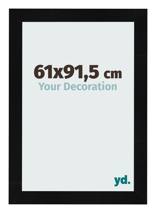 Cornice 61x91 5cm Nero Argento Lucido MDF Pisa Davanti Dimensione | Yourdecoration.it