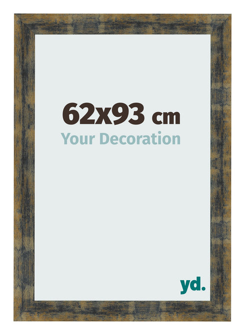 Cornice 62x93cm Blu Oro Fondente MDF Pisa Davanti Dimensione | Yourdecoration.it