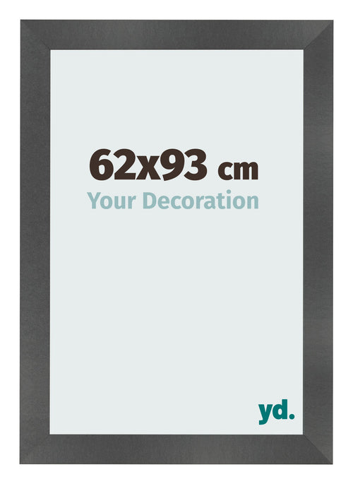 Cornice 62x93cm Nero Argento Lucido MDF Pisa Davanti Dimensione | Yourdecoration.it