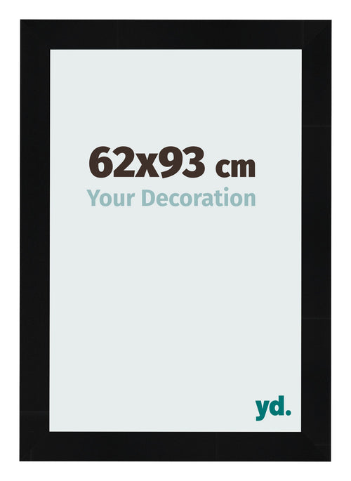 Cornice 62x93cm Nero Argento Lucido MDF Pisa Davanti Dimensione | Yourdecoration.it