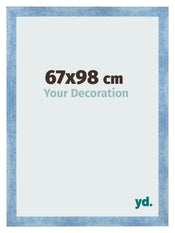 Cornice 67x98cm Blu Acceso Spazzato MDF Pisa Davanti Dimensione | Yourdecoration.it