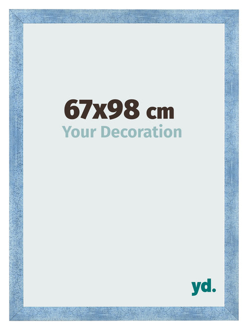 Cornice 67x98cm Blu Acceso Spazzato MDF Pisa Davanti Dimensione | Yourdecoration.it