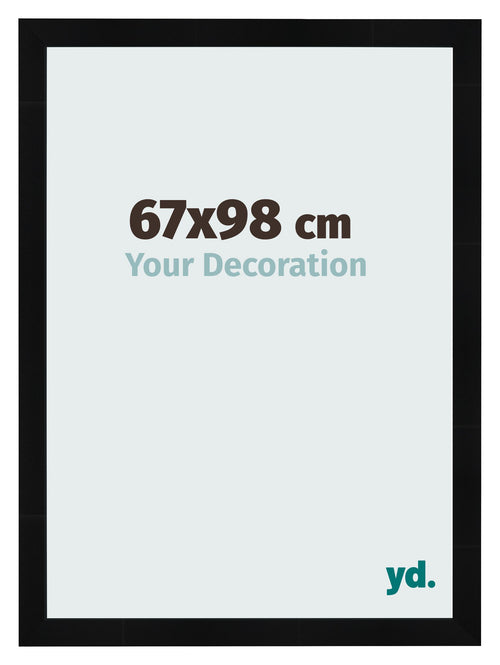 Cornice 67x98cm Nero Argento Lucido MDF Pisa Davanti Dimensione | Yourdecoration.it