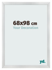 Cornice 68x98cm Argento Nero Spazzato MDF Pisa Davanti Dimensione | Yourdecoration.it