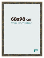 Cornice 68x98cm Blu Oro Fondente MDF Pisa Davanti Dimensione | Yourdecoration.it