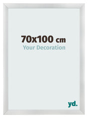 Cornice 70x100cm Argento Nero Spazzato MDF Pisa Davanti Dimensione | Yourdecoration.it