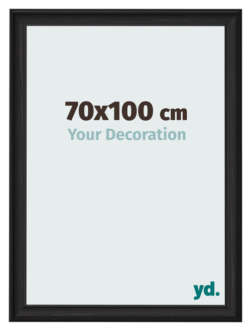 Cornice 70x100cm Grana Di Legno Nero MDF Lazio Davanti Dimensione | Yourdecoration.it