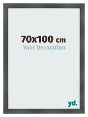 Cornice 70x100cm Nero Argento Lucido MDF Pisa Davanti Dimensione | Yourdecoration.it