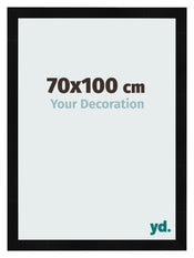 Cornice 70x100cm Nero Argento Lucido MDF Pisa Davanti Dimensione | Yourdecoration.it