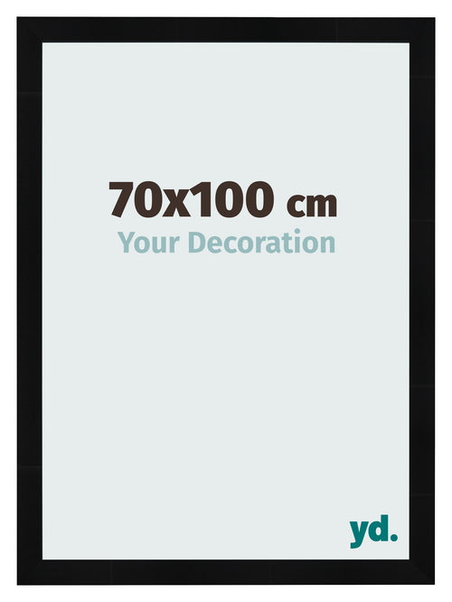 Cornice 70x100cm Nero Argento Lucido MDF Pisa Davanti Dimensione | Yourdecoration.it