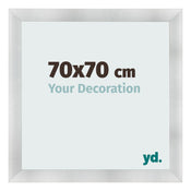 Cornice 70x70cm Alluminio Spazzolato MDF Pisa Davanti Dimensione | Yourdecoration.it