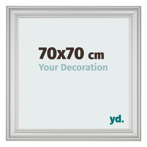 Cornice 70x70cm Argento Opaco MDF Lazio Davanti Dimensione | Yourdecoration.it