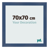 Cornice 70x70cm Blu Scuro Spazzato MDF Pisa Davanti Dimensione | Yourdecoration.it