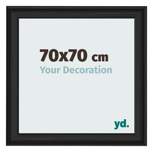 Cornice 70x70cm Grana Di Legno Nero MDF Lazio Davanti Dimensione | Yourdecoration.it