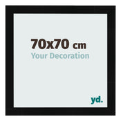 Cornice 70x70cm Nero Argento Lucido MDF Pisa Davanti Dimensione | Yourdecoration.it