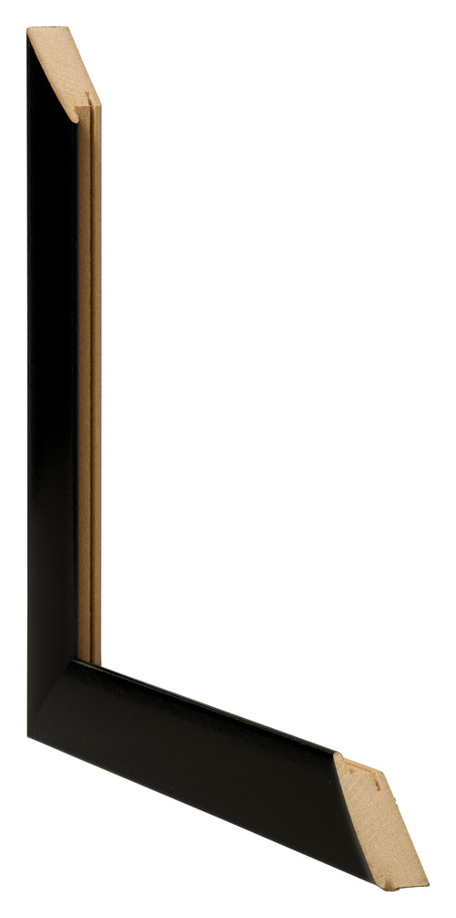 Cornice 70x70cm Nero Argento Lucido MDF Pisa Dettaglio Intersezione | Yourdecoration.it