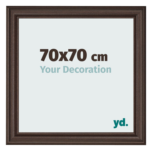 Cornice 70x70cm Quercia Scura MDF Lazio Davanti Dimensione | Yourdecoration.it