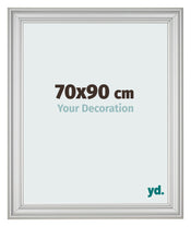 Cornice 70x90cm Argento Opaco MDF Lazio Davanti Dimensione | Yourdecoration.it